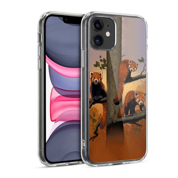 Vincent Hie Key Art Red Pandas Soft Gel Case for Apple iPhone 11