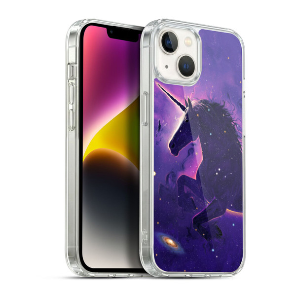 Vincent Hie Key Art Unicorn Nebula Soft Gel Case for Apple iPhone 14 Plus & MagSafe