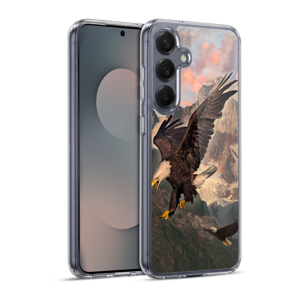 Vincent Hie Key Art Eagle Strike Soft Gel Case for Samsung Galaxy S25+ & MagSafe