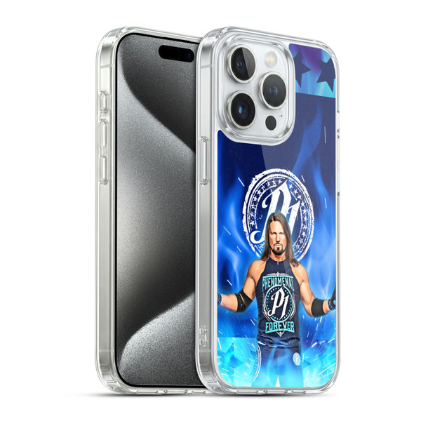WWE Aj Styles Portrait Soft Gel Case for Apple iPhone 15 Pro & MagSafe