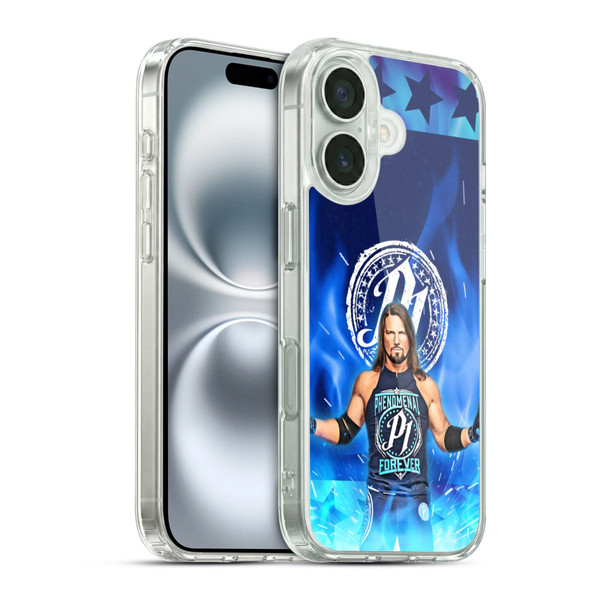 WWE Aj Styles Portrait Soft Gel Case for Apple iPhone 16 & MagSafe