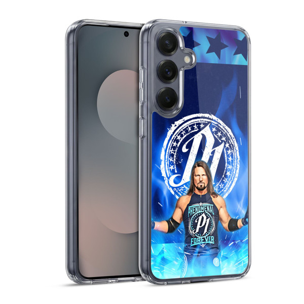 WWE Aj Styles Portrait Soft Gel Case for Samsung Galaxy S25 & MagSafe