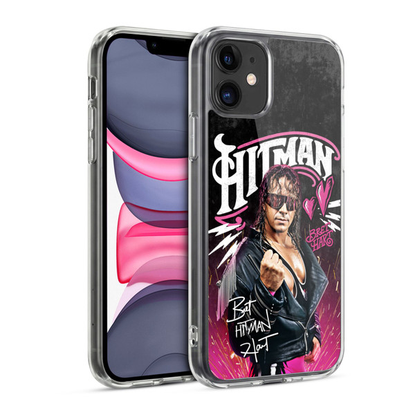 WWE Bret Hart Hitman Graphics Soft Gel Case for Apple iPhone 11