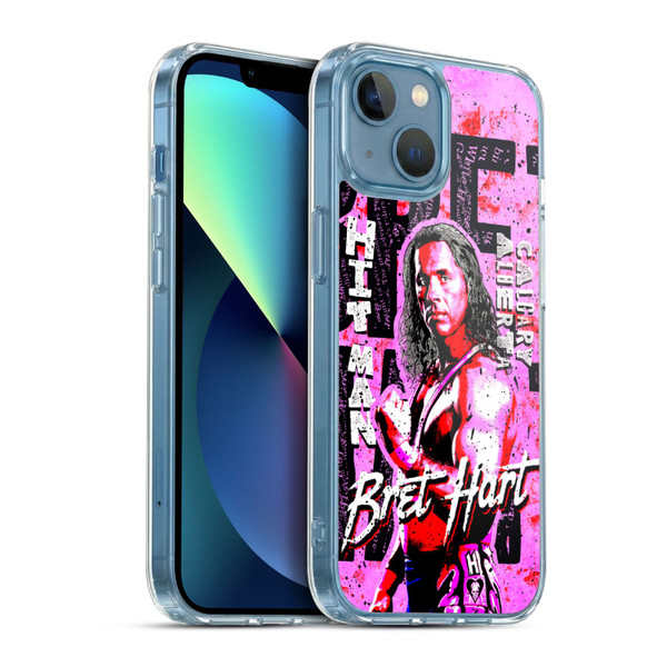 WWE Bret Hart Graphics Soft Gel Case for Apple iPhone 13 Mini & MagSafe