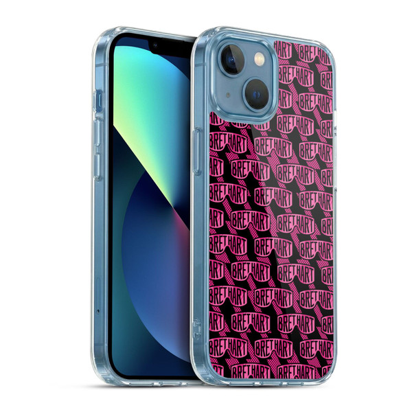 WWE Bret Hart Pattern Soft Gel Case for Apple iPhone 13 Mini & MagSafe