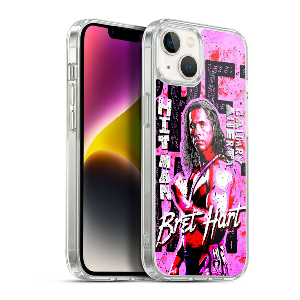 WWE Bret Hart Graphics Soft Gel Case for Apple iPhone 14 Plus & MagSafe