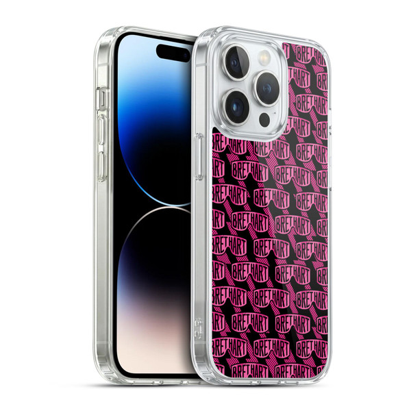 WWE Bret Hart Pattern Soft Gel Case for Apple iPhone 14 Pro & MagSafe