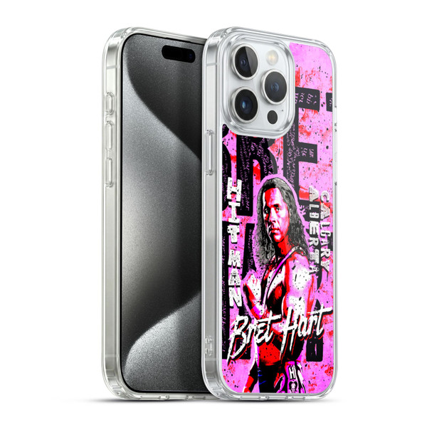 WWE Bret Hart Graphics Soft Gel Case for Apple iPhone 15 Pro Max & MagSafe
