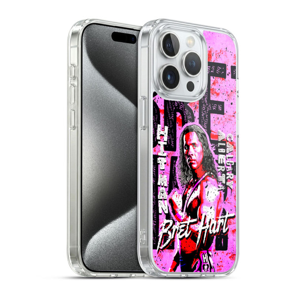 WWE Bret Hart Graphics Soft Gel Case for Apple iPhone 15 Pro & MagSafe