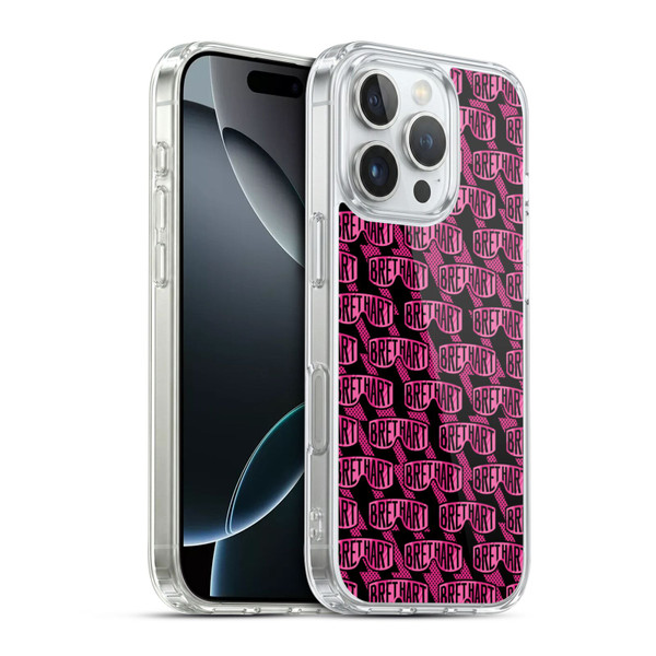 WWE Bret Hart Pattern Soft Gel Case for Apple iPhone 16 Pro & MagSafe