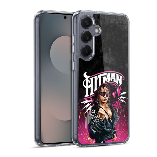 WWE Bret Hart Hitman Graphics Soft Gel Case for Samsung Galaxy S25 & MagSafe