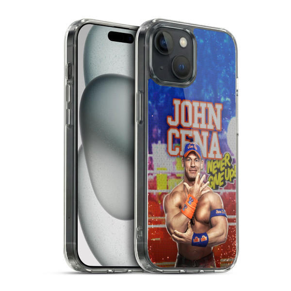 WWE 2017 John Cena LED Image Soft Gel Case for Apple iPhone 15 & MagSafe