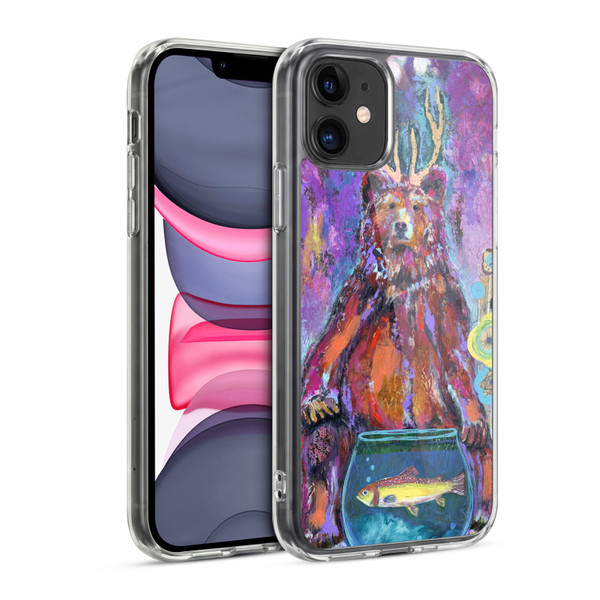 Wyanne Animals Bear with Antlers Soft Gel Case for Apple iPhone 11