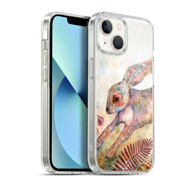Wyanne Animals Bunny Escape Painting Soft Gel Case for Apple iPhone 13