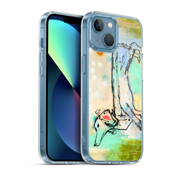 Wyanne Animals Dog Sketch Soft Gel Case for Apple iPhone 13 Mini & MagSafe