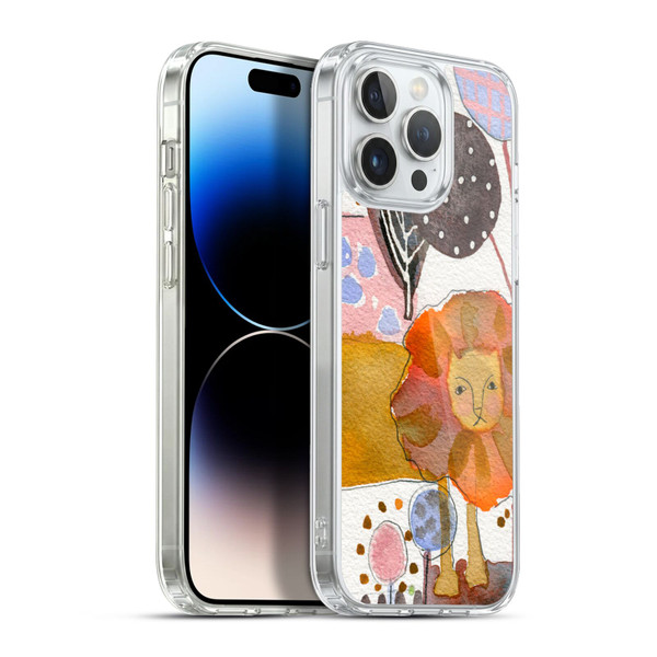 Wyanne Animals Watercolour Lion Soft Gel Case for Apple iPhone 13 Pro Max & MagSafe
