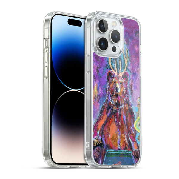 Wyanne Animals Bear with Antlers Soft Gel Case for Apple iPhone 14 Pro Max & MagSafe