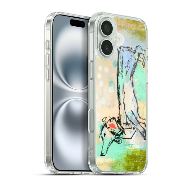 Wyanne Animals Dog Sketch Soft Gel Case for Apple iPhone 16 Plus & MagSafe