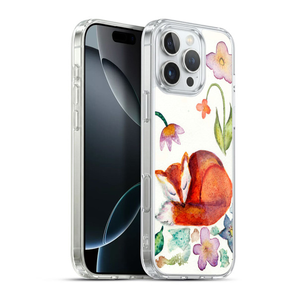 Wyanne Animals Fox Napping In The Garden Soft Gel Case for Apple iPhone 16 Pro Max & MagSafe