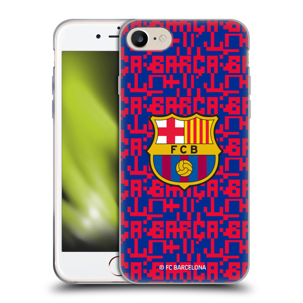 FC Barcelona Graphics Pattern Soft Gel Case for Apple iPhone 7 / 8 / SE 2020 & 2022 & MagSafe