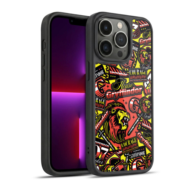 Harry Potter Badge Up House Gryffindor Gel Armour Case For Apple iPhone 13 Pro