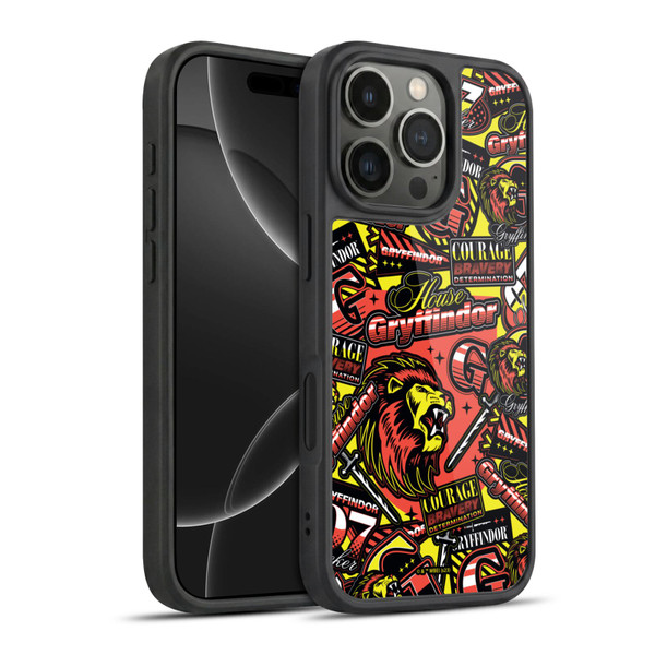 Harry Potter Badge Up House Gryffindor Gel Armour Case For Apple iPhone 16 Pro