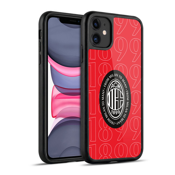 AC Milan Art 1899 Black Logo Gel Armour Case For Apple iPhone 11