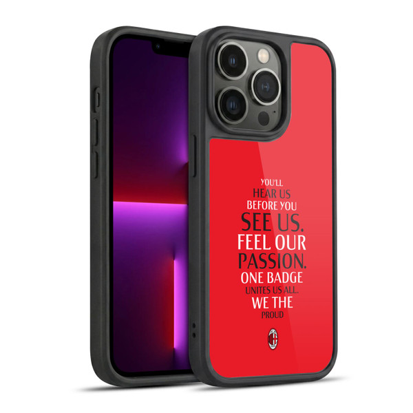 AC Milan Art Typography Gel Armour Case For Apple iPhone 13 Pro