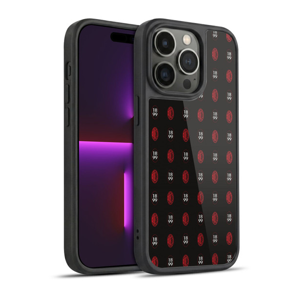 AC Milan Art Pattern Logo Gel Armour Case For Apple iPhone 14 Pro
