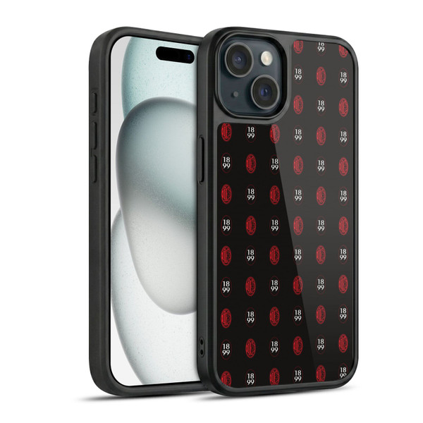 AC Milan Art Pattern Logo Gel Armour Case For Apple iPhone 15