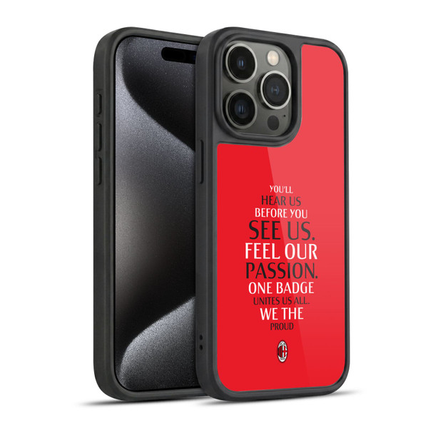 AC Milan Art Typography Gel Armour Case For Apple iPhone 15 Pro