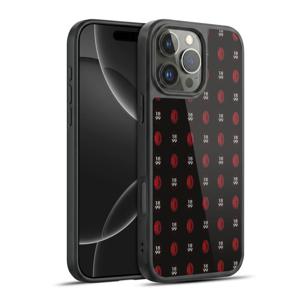 AC Milan Art Pattern Logo Gel Armour Case For Apple iPhone 16 Pro Max