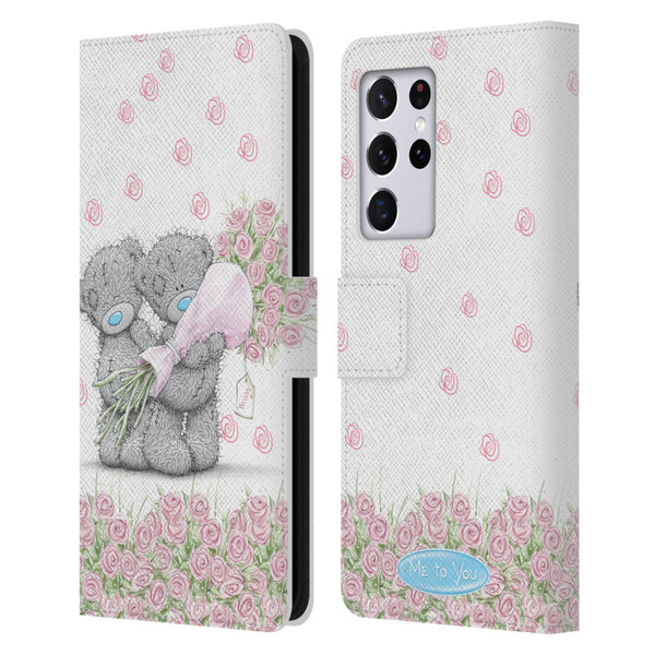 Me To You ALL About Love Pink Roses Leather Book Wallet Case Cover For Samsung Galaxy S21 Ultra 5G