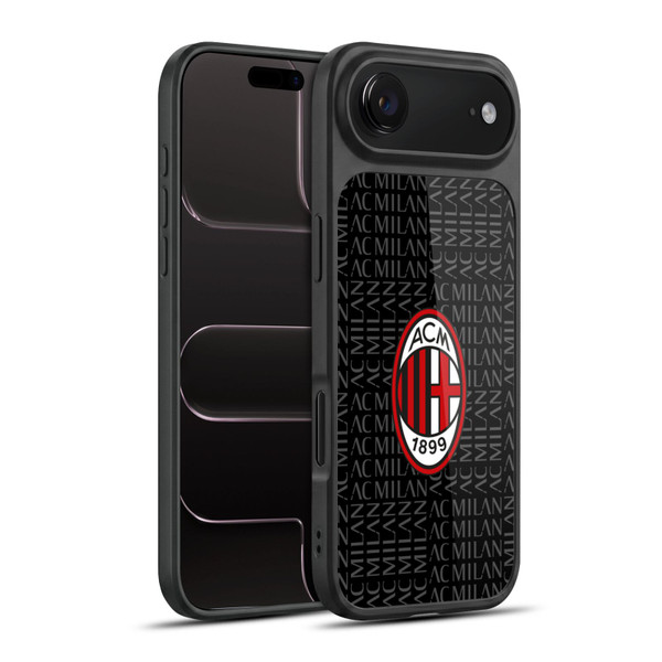 AC Milan Crest Patterns Red And Grey Gel Armour Case For Apple iPhone 17 Air
