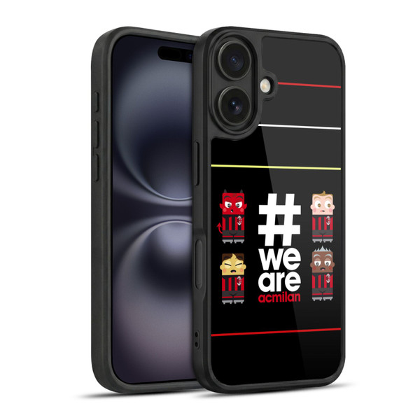 AC Milan Crest Stripes 3 Gel Armour Case For Apple iPhone 16