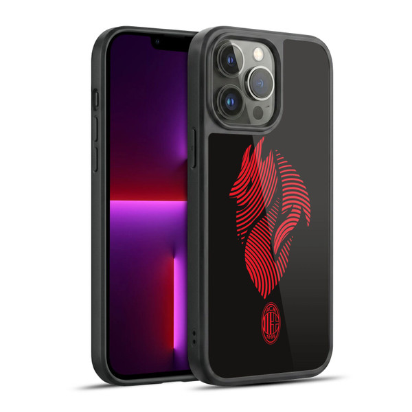 AC Milan Graphics Logo Gel Armour Case For Apple iPhone 13 Pro Max