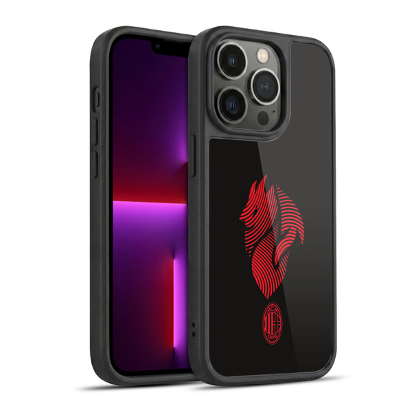 AC Milan Graphics Logo Gel Armour Case For Apple iPhone 13 Pro