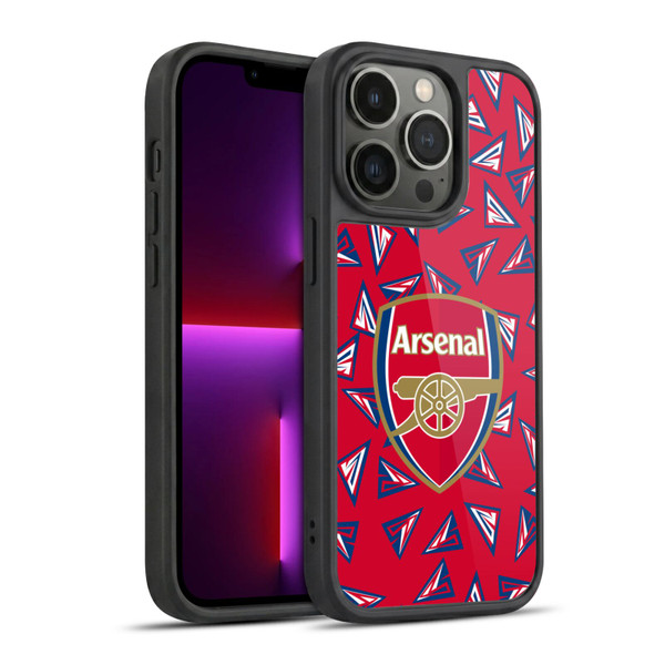 Arsenal FC Logos Geometric Pattern Gel Armour Case For Apple iPhone 13 Pro