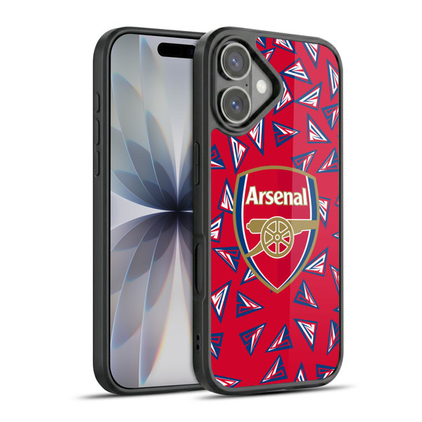 Arsenal FC Logos Geometric Pattern Gel Armour Case For Apple iPhone 17