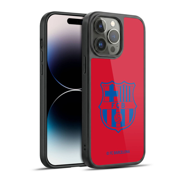FC Barcelona Crest Patterns Red Gel Armour Case For Apple iPhone 14 Pro Max