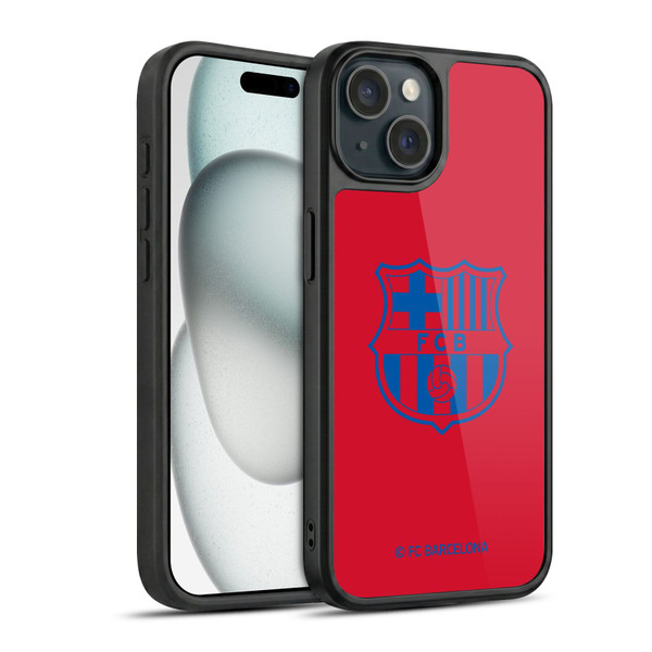 FC Barcelona Crest Patterns Red Gel Armour Case For Apple iPhone 15