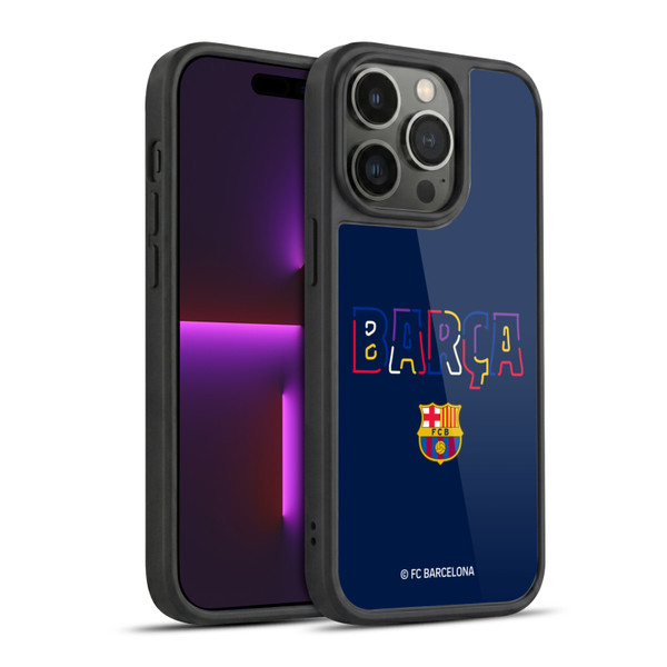 FC Barcelona Graphics Neon Barca Gel Armour Case For Apple iPhone 14 Pro