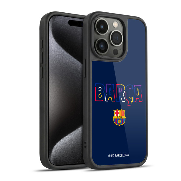 FC Barcelona Graphics Neon Barca Gel Armour Case For Apple iPhone 15 Pro