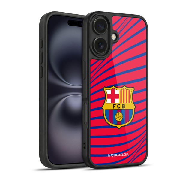 FC Barcelona Graphics Texture Gel Armour Case For Apple iPhone 16