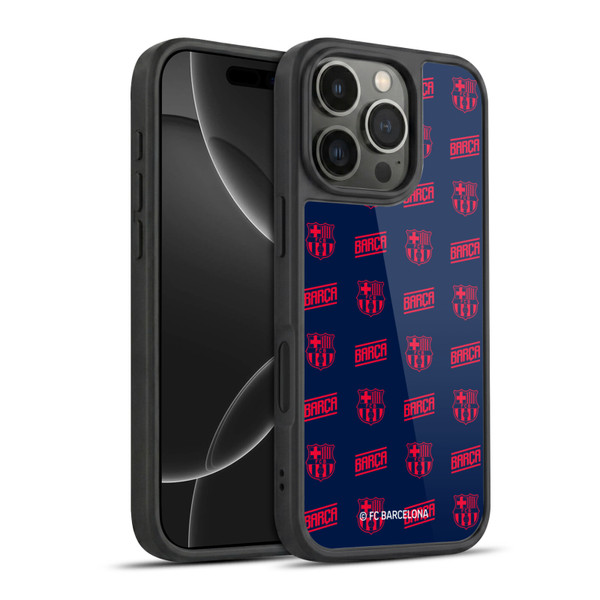 FC Barcelona Graphics Crest Pattern Gel Armour Case For Apple iPhone 16 Pro