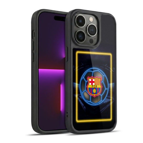 FC Barcelona Neon Logo Gel Armour Case For Apple iPhone 14 Pro