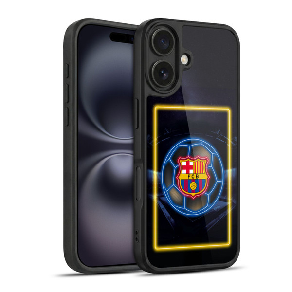 FC Barcelona Neon Logo Gel Armour Case For Apple iPhone 16
