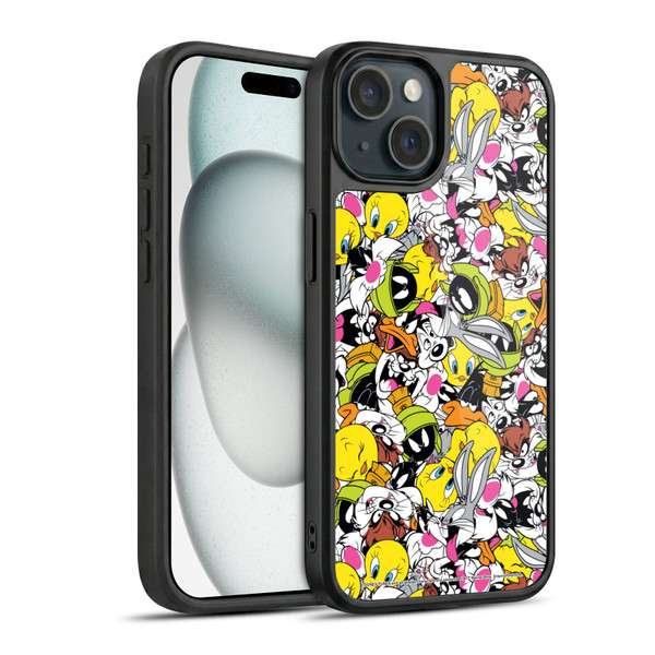 Looney Tunes Patterns Group Gel Armour Case For Apple iPhone 15