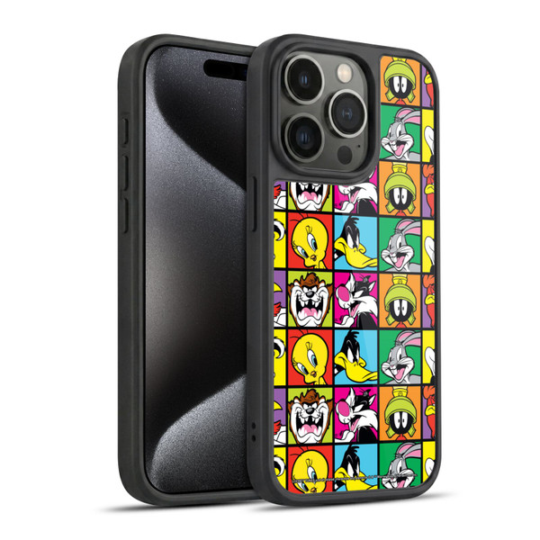 Looney Tunes Patterns Tiles Gel Armour Case For Apple iPhone 15 Pro