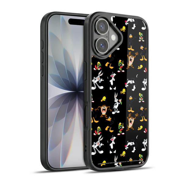 Looney Tunes Patterns Black Gel Armour Case For Apple iPhone 17